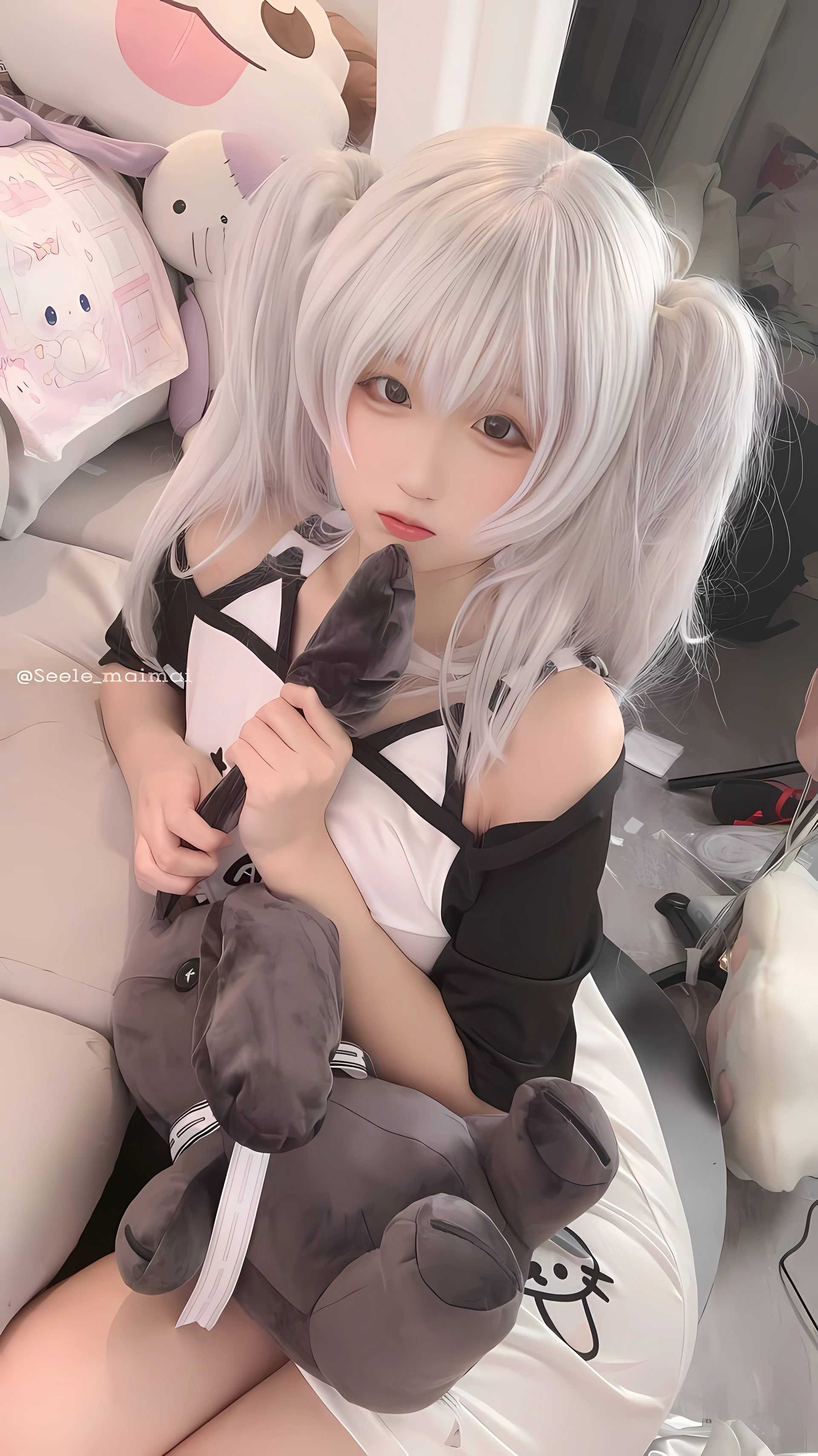 Seele麦麦 – NO.020 白色双马尾 2