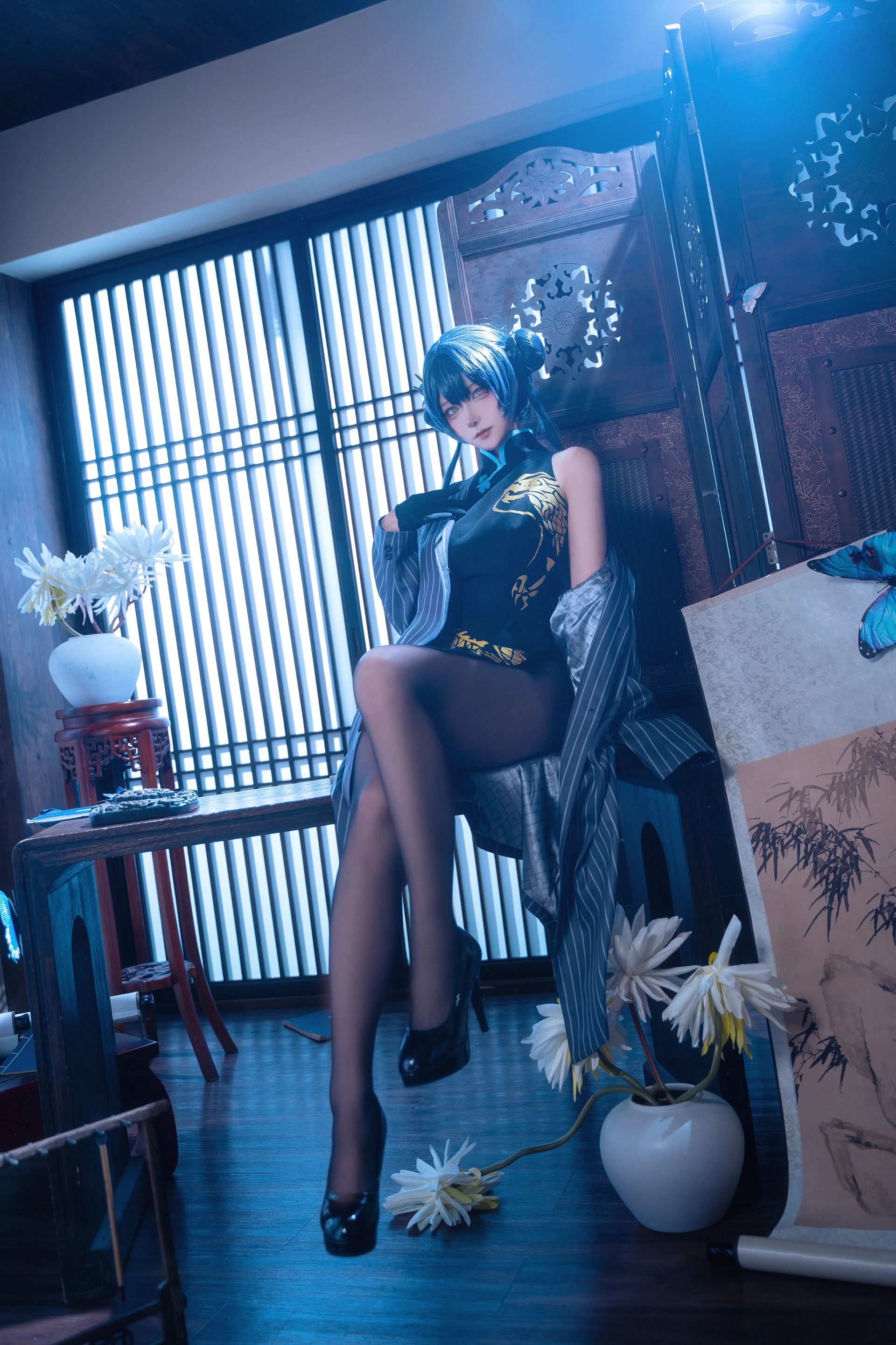 Seya-狮砸 – NO.039 蔚蓝档案 妃咲 旗袍 1